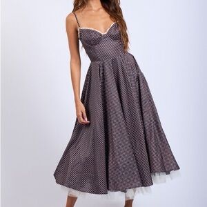 Vintage-Inspired Polka Dot Midi Dress – Cottagecore Dream